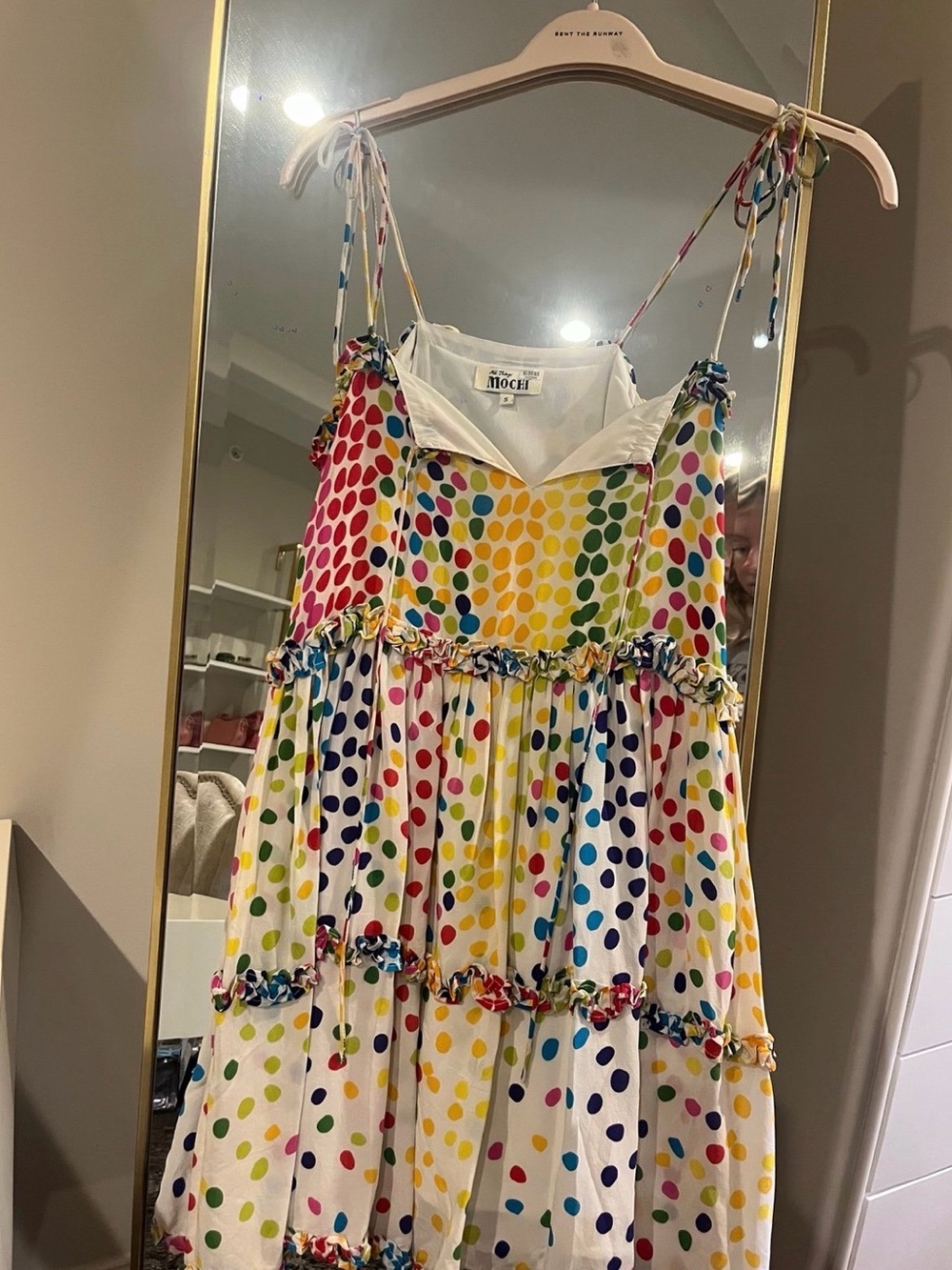 Mocé Multicolor Polka Dot Midi Dress